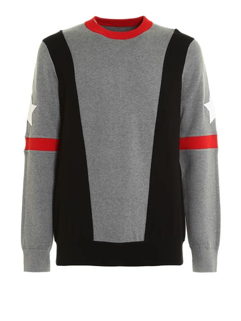 givenchy red stars patch sweater|Givenchy hoodie.